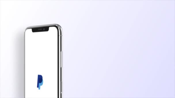 New York Usa Mai 2023 Paypal Logo Phone Screen Animation – stockvideo