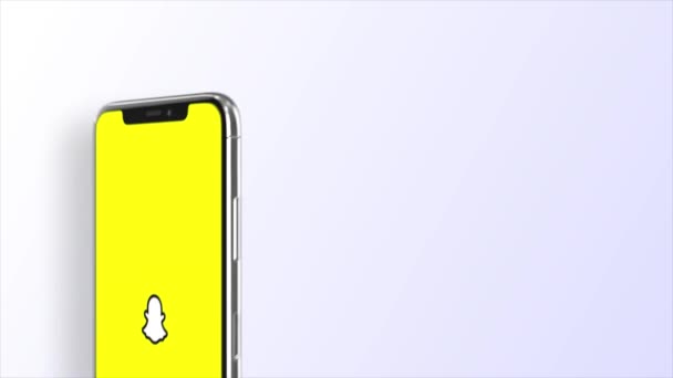 New York Usa Maggio 2023 Logo Snapchat Schermo Del Telefono — Video Stock