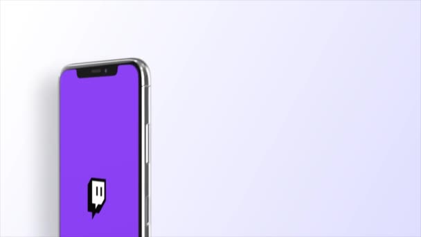 New York Amerika Serikat Mei 2023 Twitch Logo Phone Screen — Stok Video