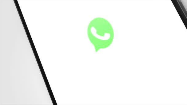 New York Usa Mai 2023 Whatsapp Logo Telefonskjermanimasjon Illustrative Editorial – stockvideo