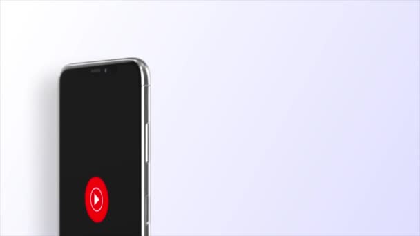New York Amerika Serikat Mei 2023 Youtube Music Logo Phone — Stok Video