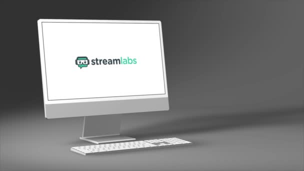 New York Usa Mai 2023 Streamlabs Logo Screen Animation Illustrative – stockvideo