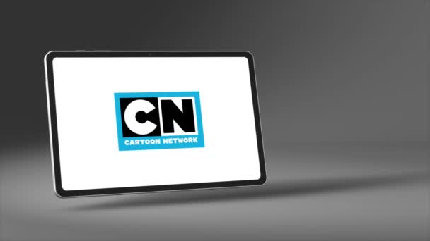 New York Usa Maja 2023 Logo Cartoon Network Ekranie Tabletu — Wideo stockowe