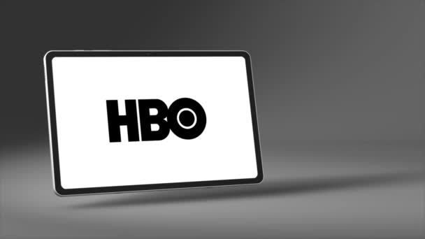 Νέα Υόρκη Ηπα Μαΐου 2023 Λογότυπο Hbo Στο Tablet Screen — Αρχείο Βίντεο