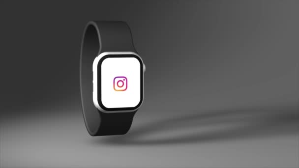 Нью Йорк Сша Мая 2023 Года Instagram Smart Watch Screen — стоковое видео