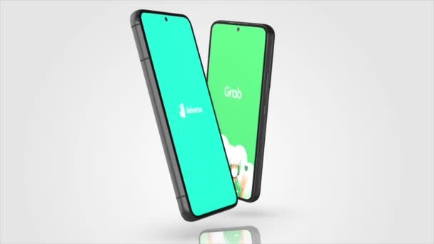 New York Usa Mai 2023 Deliveroo Grab App Logo Phone – stockvideo