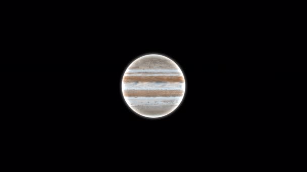Jupiter Planet Spinning Rotates — Videoclip de stoc