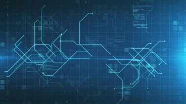 Dijital Desenli Teknoloji Ağı Arkaplanı.