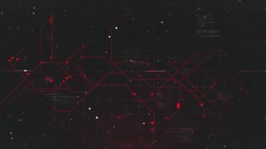 Dijital Desenli Teknoloji Ağı Arkaplanı.