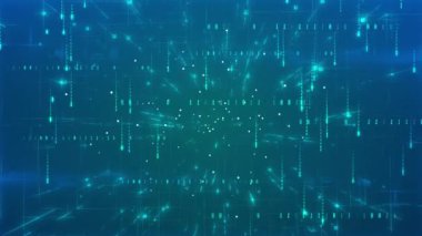 Mavi Soyut Teknoloji Arkaplan Düzeni.