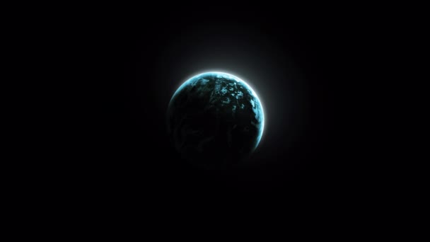 Планета Земля Вращается Вращается — стоковое видео