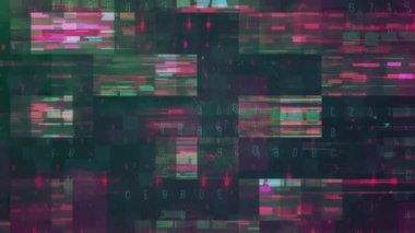 Arıza Hack Tasarım Arkaplan Animasyonu. Teknoloji Arkaplanı.