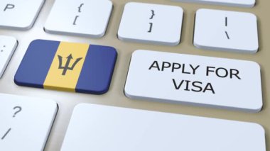 Barbados Visa Konsepti için başvurdu. Ulusal Bayrağı olan Ülke veya Hükümetin Vizesi.