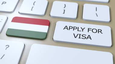Macaristan Vize Konsepti Başvurusu. Ulusal Bayrağı olan Ülke veya Hükümetin Vizesi.
