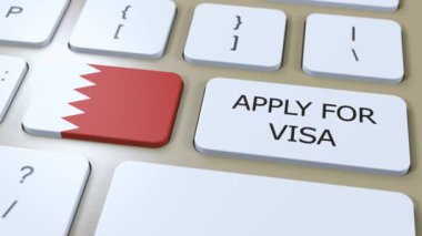 Bahreyn Visa Konsepti için başvurdu. Ulusal Bayrağı olan Ülke veya Hükümetin Vizesi.