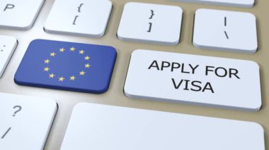 AB Avrupa Birliği Vize Konsepti Başvurusunda Bulunacak. Ulusal Bayrağı olan Ülke veya Hükümetin Vizesi.