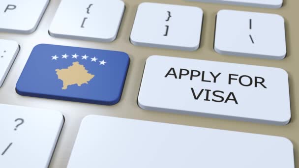 Kosovo Vraag Visumconcept Aan Visum Van Een Land Regering Met — Stockvideo