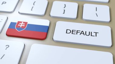 Slovakya Ulusal Bayrak ve Öntanımlı Düğme Canlandırması.