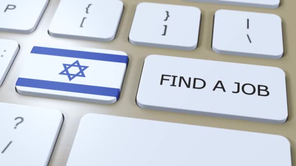 이스라엘 국기와 텍스트 국가에서 애니메이션 — 비디오