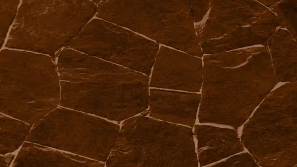 Pared Piedra Textura Marrón Fondo Animación Superposición Fondo Grunge — Vídeo de stock