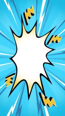 Pop Art Çizgi Roman Arkaplan Animasyon Kaplaması.