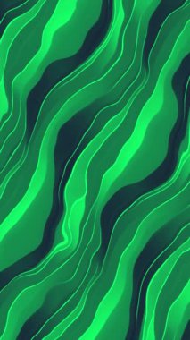 Yeşil Soyut Dalgalı Arkaplan Döngü Canlandırması.