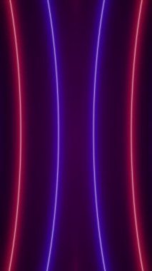 Neon Işıkları Mor Kırmızı Arkaplan Canlandırmasını Örtüyor.