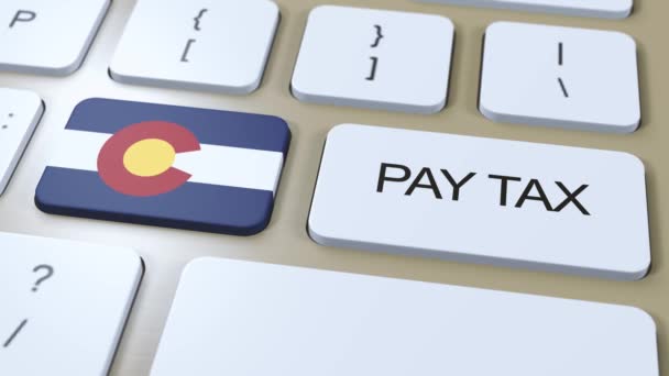 科罗拉多州支付税3D动画 — 图库视频影像