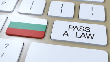 Bulgaristan Ülke Ulusal Bayrağı Düğme 3D Canlandırmasıyla İlgili Bir Yasa Metnini Geçirdi.