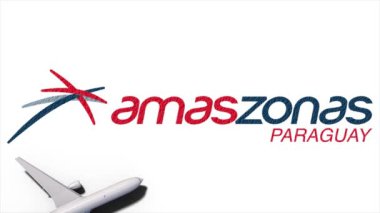 New York, ABD - 9 Mayıs 2024: Uçak uçuşlu Amaszonas şirketi logosu, Illustrative Editorial.