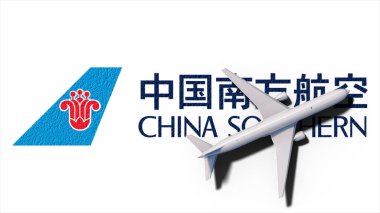 New York, ABD - 9 Mayıs 2024: Çinli Güneyli şirket logosu 3D Illustration, Illustrative Editorial.