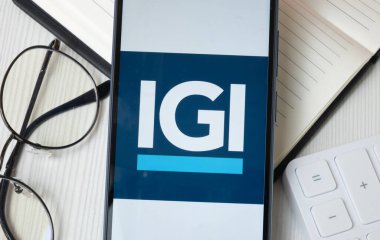 New York, ABD - 21 Haziran 2024: Uluslararası Genel Sigorta Logosu Telefon Ekranı, IGI Company Icon.