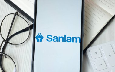 New York, ABD - 21 Haziran 2024: Telefon Ekranında Sanlam Logosu, Şirket Simgesi.