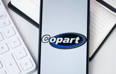 New York, ABD - 30 Haziran 2024: Copart Logosu Telefon Ekranında, Şirket Simgesi.