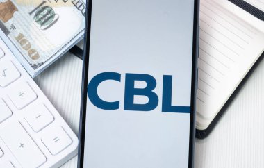 New York, USA - 30 June 2024: CBL Properties Logo on Phone Screen, Company Icon. clipart