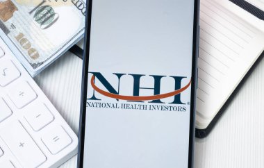 New York, ABD - 30 Haziran 2024: Ulusal Sağlık Yatırımcıları Logosu Telefon Ekranı, NHI Şirket Simgesi.