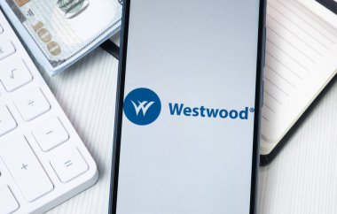New York, ABD - 30 Haziran 2024: Westwood Holding Logosu Telefon Ekranı, Şirket Simgesi.