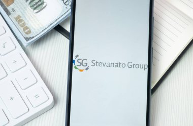 New York, ABD - 30 Haziran 2024: Stevanato Logosu Telefon Ekranı, Şirket Simgesi.