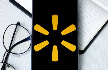 New York, ABD - 30 Haziran 2024: Walmex Logosu Telefon Ekranı, Wal-Mart de Mexico Company Icon.