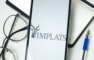 New York, ABD - 30 Haziran 2024: Impala Platinum Logosu Telefon Ekranı, Implats Company Simgesi.