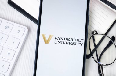 New York, USA - 30 June 2024: Vanderbilt University Logo or Icon on Phone Screen. clipart