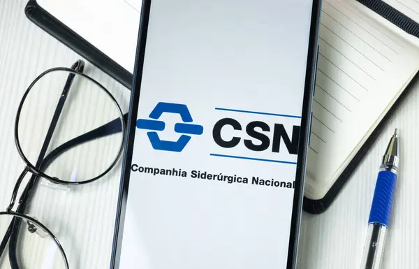 stock image New York, USA - 30 June 2024: CSN Logo on Phone Screen, Company Icon.