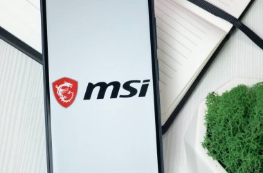 New York, ABD - 30 Haziran 2024: MSI Logo veya Telefon Ekranında Simge.
