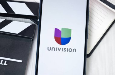 New York, USA - 30 June 2024: Univision Logo or Icon on Phone Screen. clipart