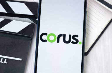 New York, USA - 30 June 2024: corus Logo or Icon on Phone Screen. clipart