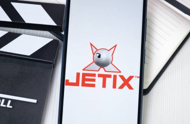 New York, ABD - 30 Haziran 2024: Jetix Logo veya Telefon Ekranında Simge.