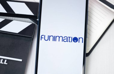 New York, ABD - 30 Haziran 2024: Funimation Logo veya Telefon Ekranında Simge.