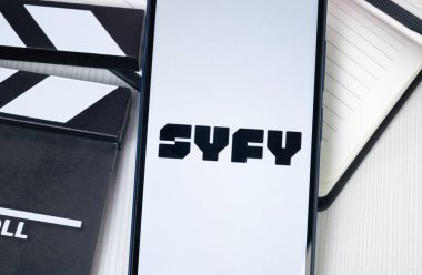 New York, ABD - 30 Haziran 2024: Syfy Logo veya Telefon Ekranında Simge.