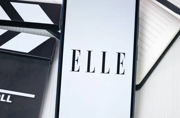 stock image New York, USA - 30 June 2024: Elle Logo or Icon on Phone Screen.