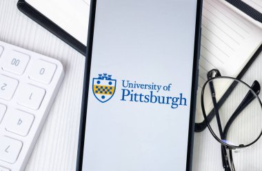 New York, USA - 30 June 2024: University of Pittsburgh Logo or Icon on Phone Screen. clipart